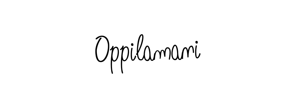 if you are searching for the best signature style for your name Oppilamani. so please give up your signature search. here we have designed multiple signature styles  using Angelique-Rose-font-FFP. Oppilamani signature style 5 images and pictures png