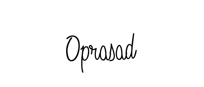 Make a beautiful signature design for name Oprasad. With this signature (Angelique-Rose-font-FFP) style, you can create a handwritten signature for free. Oprasad signature style 5 images and pictures png