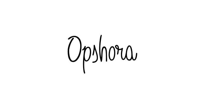 Design your own signature with our free online signature maker. With this signature software, you can create a handwritten (Angelique-Rose-font-FFP) signature for name Opshora. Opshora signature style 5 images and pictures png