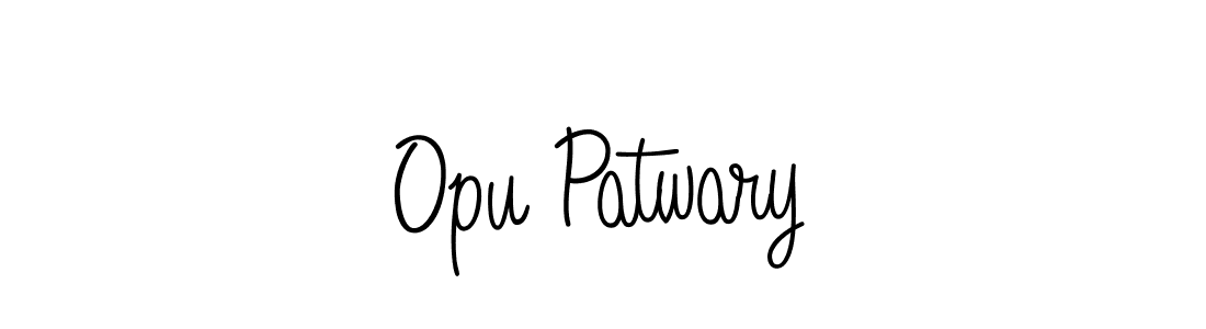 Opu Patwary stylish signature style. Best Handwritten Sign (Angelique-Rose-font-FFP) for my name. Handwritten Signature Collection Ideas for my name Opu Patwary. Opu Patwary signature style 5 images and pictures png