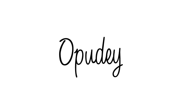 Opudey stylish signature style. Best Handwritten Sign (Angelique-Rose-font-FFP) for my name. Handwritten Signature Collection Ideas for my name Opudey. Opudey signature style 5 images and pictures png