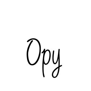 Make a beautiful signature design for name Opy. With this signature (Angelique-Rose-font-FFP) style, you can create a handwritten signature for free. Opy signature style 5 images and pictures png