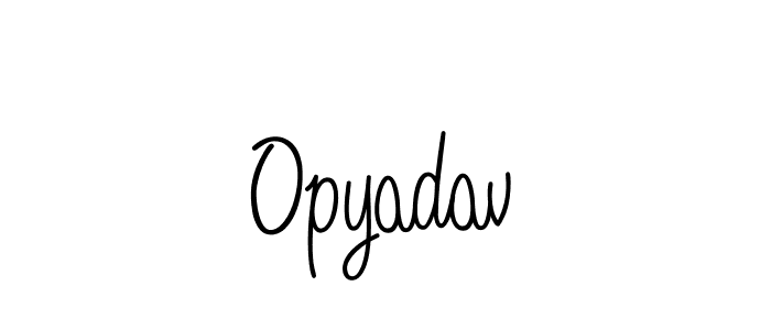 Design your own signature with our free online signature maker. With this signature software, you can create a handwritten (Angelique-Rose-font-FFP) signature for name Opyadav. Opyadav signature style 5 images and pictures png