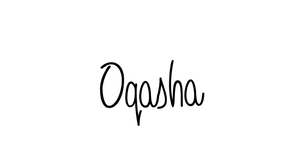 Make a beautiful signature design for name Oqasha. With this signature (Angelique-Rose-font-FFP) style, you can create a handwritten signature for free. Oqasha signature style 5 images and pictures png