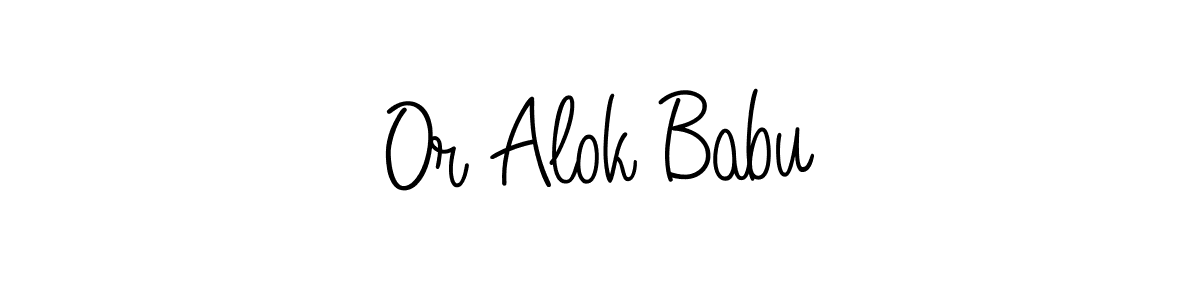 Create a beautiful signature design for name Or Alok Babu. With this signature (Angelique-Rose-font-FFP) fonts, you can make a handwritten signature for free. Or Alok Babu signature style 5 images and pictures png