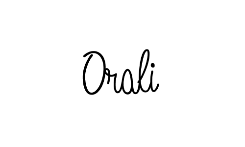 Use a signature maker to create a handwritten signature online. With this signature software, you can design (Angelique-Rose-font-FFP) your own signature for name Orali. Orali signature style 5 images and pictures png