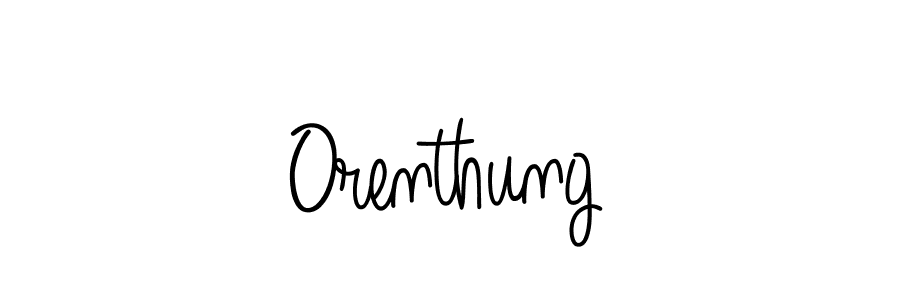 Design your own signature with our free online signature maker. With this signature software, you can create a handwritten (Angelique-Rose-font-FFP) signature for name Orenthung. Orenthung signature style 5 images and pictures png