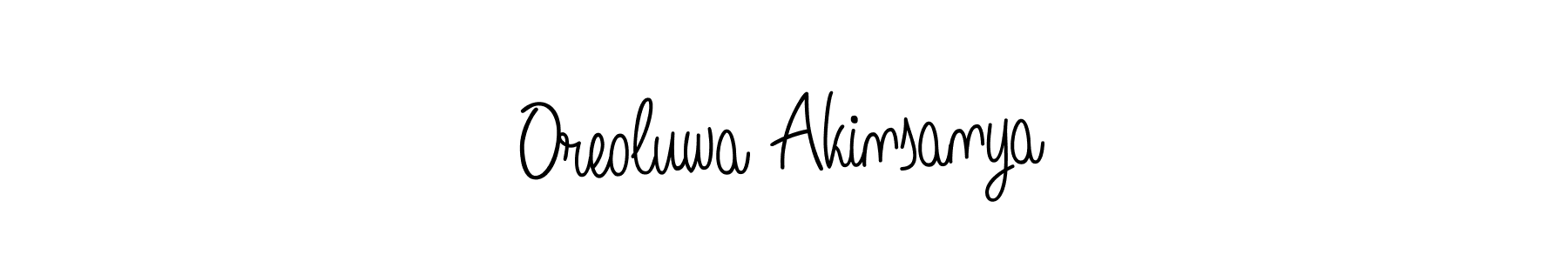 Use a signature maker to create a handwritten signature online. With this signature software, you can design (Angelique-Rose-font-FFP) your own signature for name Oreoluwa Akinsanya. Oreoluwa Akinsanya signature style 5 images and pictures png
