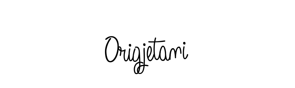 Make a beautiful signature design for name Origjetani. With this signature (Angelique-Rose-font-FFP) style, you can create a handwritten signature for free. Origjetani signature style 5 images and pictures png