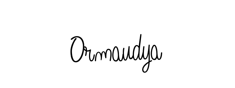 Use a signature maker to create a handwritten signature online. With this signature software, you can design (Angelique-Rose-font-FFP) your own signature for name Ormaudya. Ormaudya signature style 5 images and pictures png