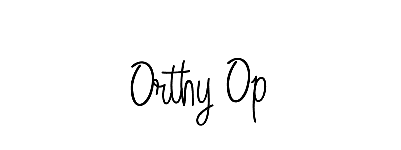 Design your own signature with our free online signature maker. With this signature software, you can create a handwritten (Angelique-Rose-font-FFP) signature for name Orthy Op. Orthy Op signature style 5 images and pictures png