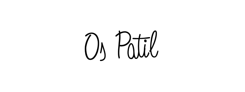 You should practise on your own different ways (Angelique-Rose-font-FFP) to write your name (Os Patil) in signature. don't let someone else do it for you. Os Patil signature style 5 images and pictures png