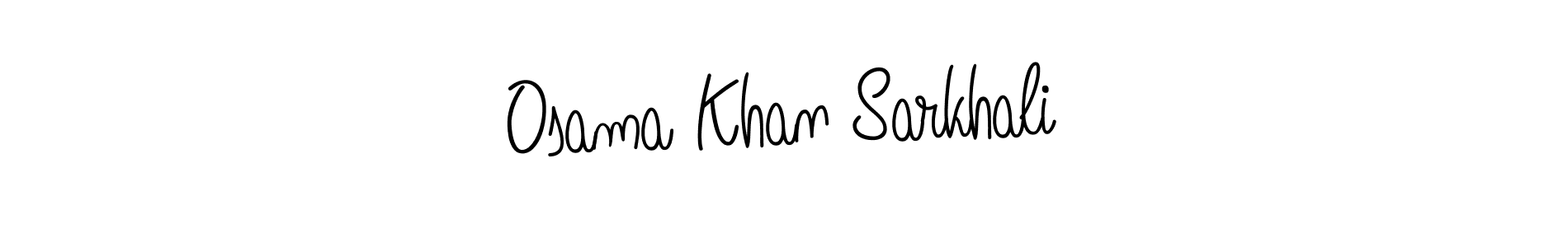 How to make Osama Khan Sarkhali name signature. Use Angelique-Rose-font-FFP style for creating short signs online. This is the latest handwritten sign. Osama Khan Sarkhali signature style 5 images and pictures png