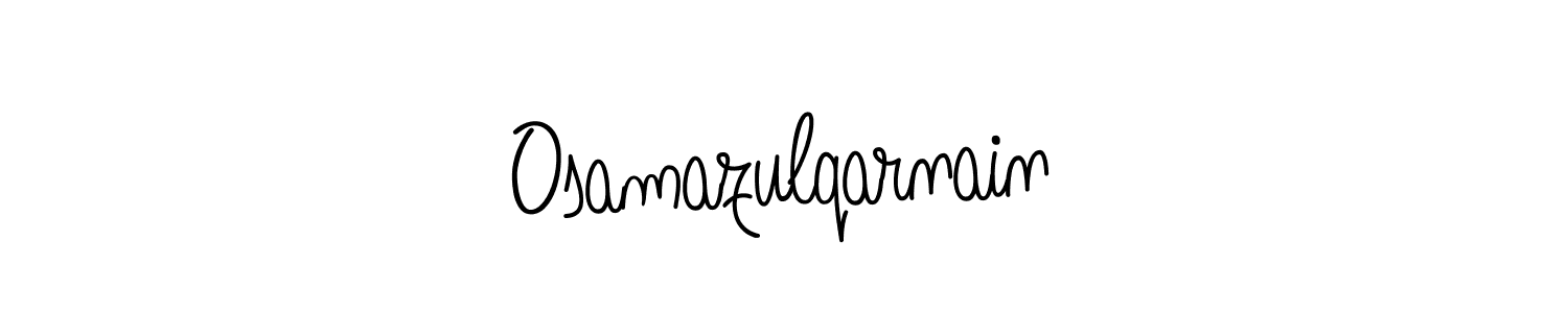 Osamazulqarnain stylish signature style. Best Handwritten Sign (Angelique-Rose-font-FFP) for my name. Handwritten Signature Collection Ideas for my name Osamazulqarnain. Osamazulqarnain signature style 5 images and pictures png