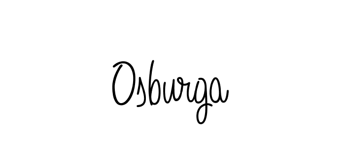 Make a beautiful signature design for name Osburga. With this signature (Angelique-Rose-font-FFP) style, you can create a handwritten signature for free. Osburga signature style 5 images and pictures png