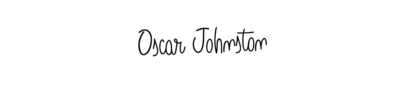 Make a beautiful signature design for name Oscar Johnston. With this signature (Angelique-Rose-font-FFP) style, you can create a handwritten signature for free. Oscar Johnston signature style 5 images and pictures png