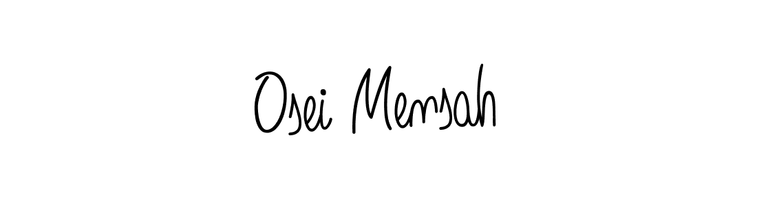 You should practise on your own different ways (Angelique-Rose-font-FFP) to write your name (Osei Mensah) in signature. don't let someone else do it for you. Osei Mensah signature style 5 images and pictures png
