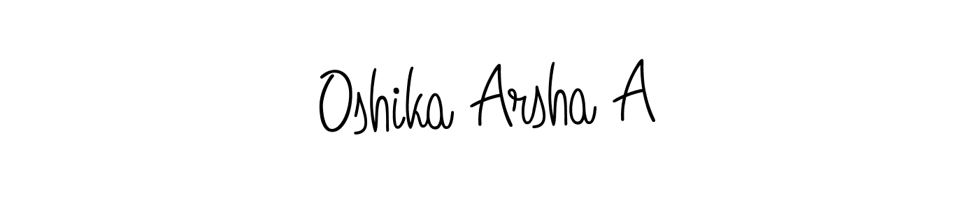 Here are the top 10 professional signature styles for the name Oshika Arsha A. These are the best autograph styles you can use for your name. Oshika Arsha A signature style 5 images and pictures png