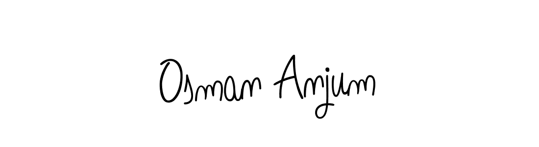 The best way (Angelique-Rose-font-FFP) to make a short signature is to pick only two or three words in your name. The name Osman Anjum include a total of six letters. For converting this name. Osman Anjum signature style 5 images and pictures png