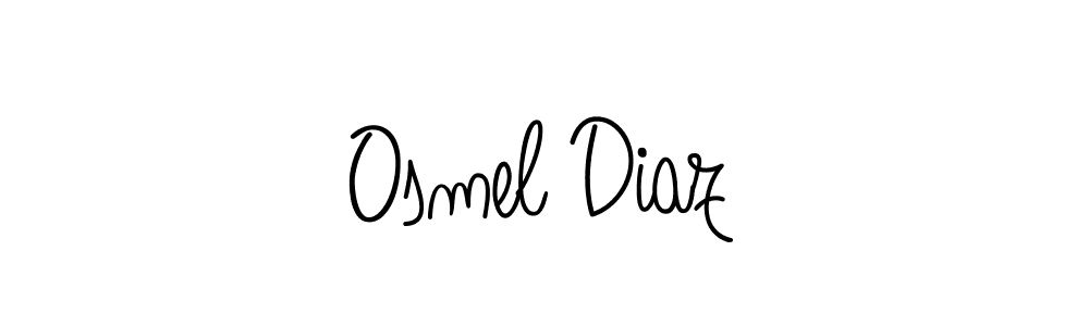 The best way (Angelique-Rose-font-FFP) to make a short signature is to pick only two or three words in your name. The name Osmel Diaz include a total of six letters. For converting this name. Osmel Diaz signature style 5 images and pictures png