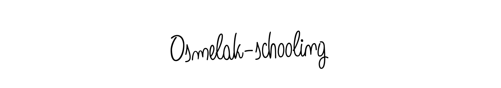 How to make Osmelak-schooling name signature. Use Angelique-Rose-font-FFP style for creating short signs online. This is the latest handwritten sign. Osmelak-schooling signature style 5 images and pictures png