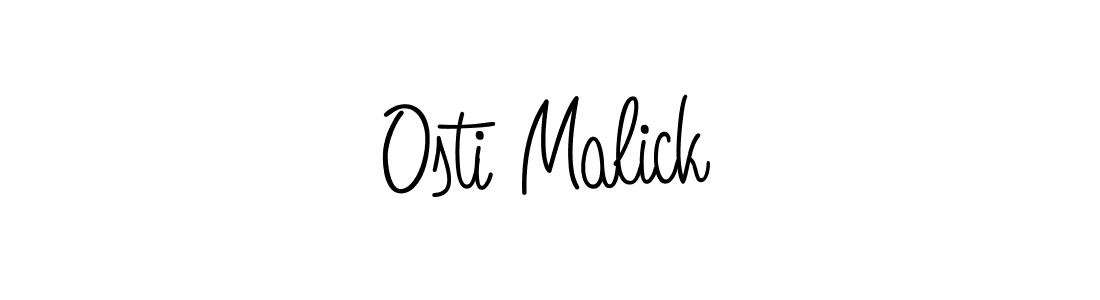 How to make Osti Malick signature? Angelique-Rose-font-FFP is a professional autograph style. Create handwritten signature for Osti Malick name. Osti Malick signature style 5 images and pictures png