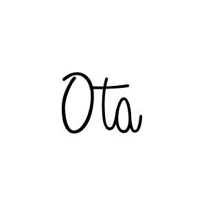 How to Draw Ota signature style? Angelique-Rose-font-FFP is a latest design signature styles for name Ota. Ota signature style 5 images and pictures png