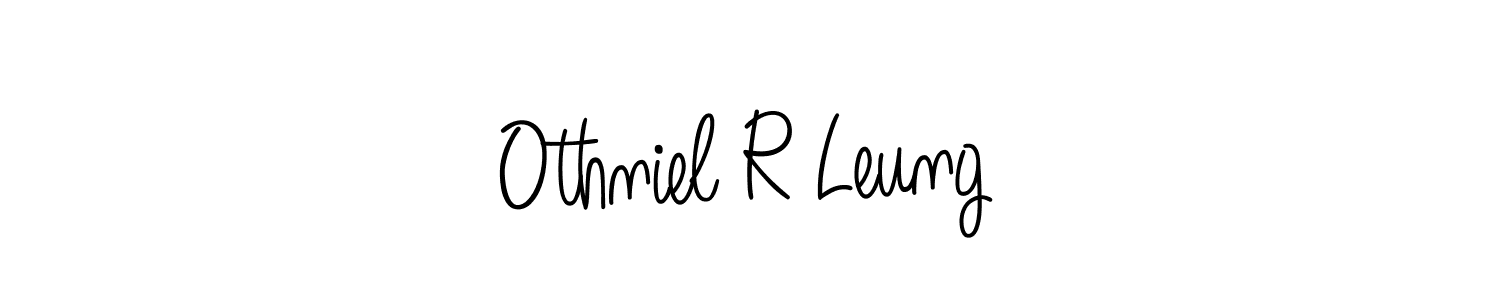 How to make Othniel R Leung name signature. Use Angelique-Rose-font-FFP style for creating short signs online. This is the latest handwritten sign. Othniel R Leung signature style 5 images and pictures png