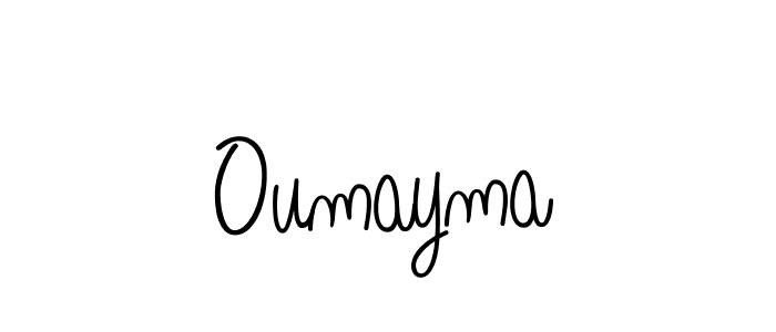 The best way (Angelique-Rose-font-FFP) to make a short signature is to pick only two or three words in your name. The name Oumayma include a total of six letters. For converting this name. Oumayma signature style 5 images and pictures png