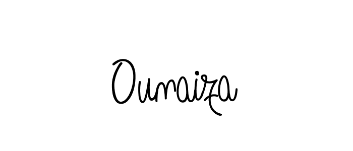 Create a beautiful signature design for name Ounaiza. With this signature (Angelique-Rose-font-FFP) fonts, you can make a handwritten signature for free. Ounaiza signature style 5 images and pictures png