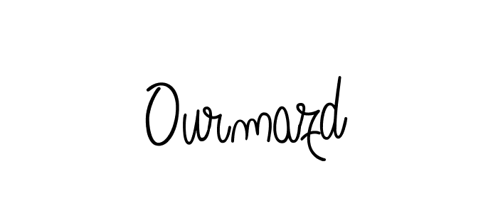 Make a beautiful signature design for name Ourmazd. With this signature (Angelique-Rose-font-FFP) style, you can create a handwritten signature for free. Ourmazd signature style 5 images and pictures png