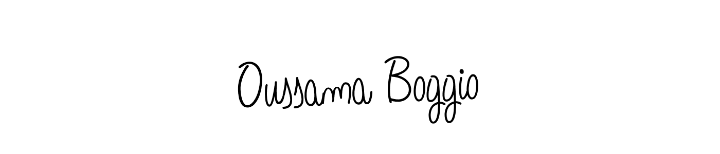 You should practise on your own different ways (Angelique-Rose-font-FFP) to write your name (Oussama Boggio) in signature. don't let someone else do it for you. Oussama Boggio signature style 5 images and pictures png