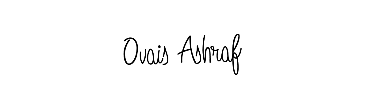 The best way (Angelique-Rose-font-FFP) to make a short signature is to pick only two or three words in your name. The name Ovais Ashraf include a total of six letters. For converting this name. Ovais Ashraf signature style 5 images and pictures png