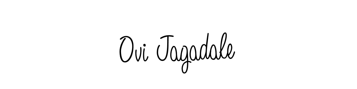 Also we have Ovi Jagadale name is the best signature style. Create professional handwritten signature collection using Angelique-Rose-font-FFP autograph style. Ovi Jagadale signature style 5 images and pictures png