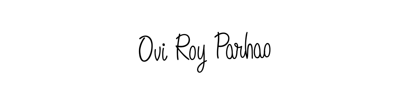 The best way (Angelique-Rose-font-FFP) to make a short signature is to pick only two or three words in your name. The name Ovi Roy Parhao include a total of six letters. For converting this name. Ovi Roy Parhao signature style 5 images and pictures png