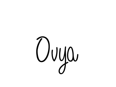 Make a beautiful signature design for name Ovya. With this signature (Angelique-Rose-font-FFP) style, you can create a handwritten signature for free. Ovya signature style 5 images and pictures png
