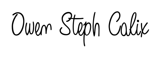 A classic penmanship look for Owen Steph Calix. The Angelique-Rose-font-FFP font brings timeless elegance and confidence to every signed document. Owen Steph Calix signature style 5 images and pictures png