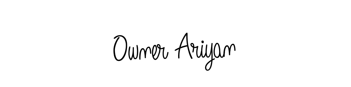 You should practise on your own different ways (Angelique-Rose-font-FFP) to write your name (Owner Ariyan) in signature. don't let someone else do it for you. Owner Ariyan signature style 5 images and pictures png