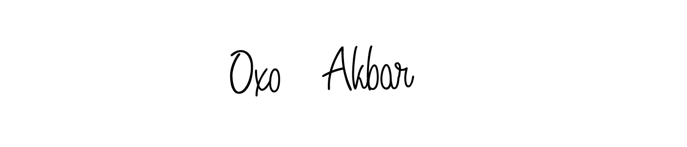 Create a beautiful signature design for name Oxo   Akbar   . With this signature (Angelique-Rose-font-FFP) fonts, you can make a handwritten signature for free. Oxo   Akbar    signature style 5 images and pictures png