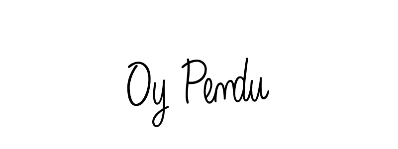 How to make Oy Pendu name signature. Use Angelique-Rose-font-FFP style for creating short signs online. This is the latest handwritten sign. Oy Pendu signature style 5 images and pictures png