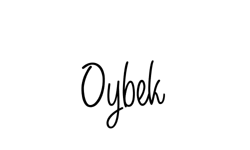 Design your own signature with our free online signature maker. With this signature software, you can create a handwritten (Angelique-Rose-font-FFP) signature for name Oybek. Oybek signature style 5 images and pictures png