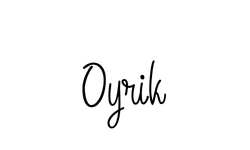 Design your own signature with our free online signature maker. With this signature software, you can create a handwritten (Angelique-Rose-font-FFP) signature for name Oyrik. Oyrik signature style 5 images and pictures png