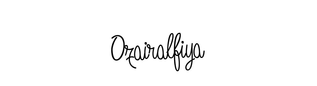 How to Draw Ozairalfiya signature style? Angelique-Rose-font-FFP is a latest design signature styles for name Ozairalfiya. Ozairalfiya signature style 5 images and pictures png