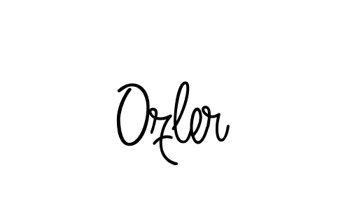 Use a signature maker to create a handwritten signature online. With this signature software, you can design (Angelique-Rose-font-FFP) your own signature for name Ozler. Ozler signature style 5 images and pictures png