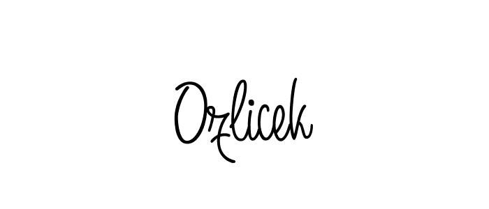 How to make Ozlicek signature? Angelique-Rose-font-FFP is a professional autograph style. Create handwritten signature for Ozlicek name. Ozlicek signature style 5 images and pictures png