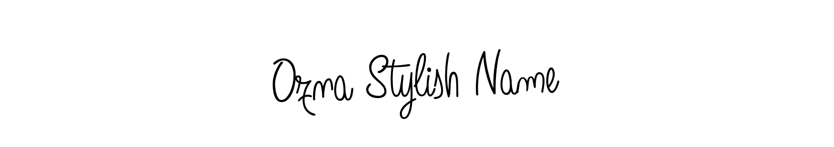 Also we have Ozna Stylish Name name is the best signature style. Create professional handwritten signature collection using Angelique-Rose-font-FFP autograph style. Ozna Stylish Name signature style 5 images and pictures png