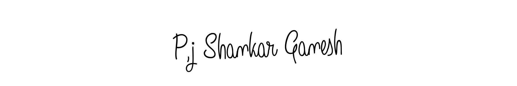 How to make P,j Shankar Ganesh name signature. Use Angelique-Rose-font-FFP style for creating short signs online. This is the latest handwritten sign. P,j Shankar Ganesh signature style 5 images and pictures png