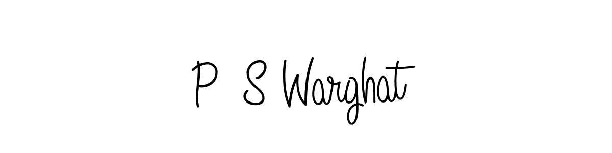 How to make P  S Warghat signature? Angelique-Rose-font-FFP is a professional autograph style. Create handwritten signature for P  S Warghat name. P  S Warghat signature style 5 images and pictures png