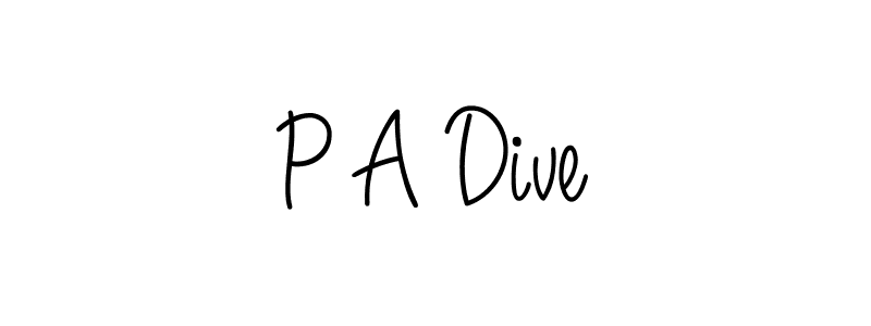 Angelique-Rose-font-FFP is a professional signature style that is perfect for those who want to add a touch of class to their signature. It is also a great choice for those who want to make their signature more unique. Get P A Dive name to fancy signature for free. P A Dive signature style 5 images and pictures png