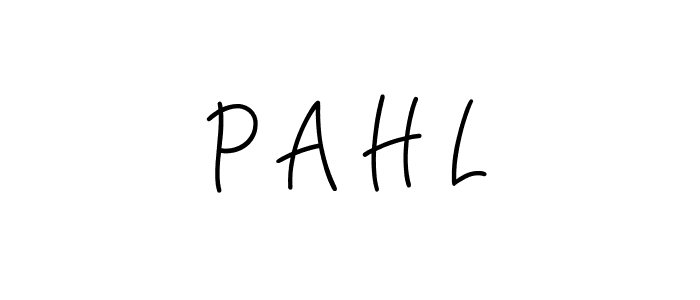 How to make P A H L name signature. Use Angelique-Rose-font-FFP style for creating short signs online. This is the latest handwritten sign. P A H L signature style 5 images and pictures png